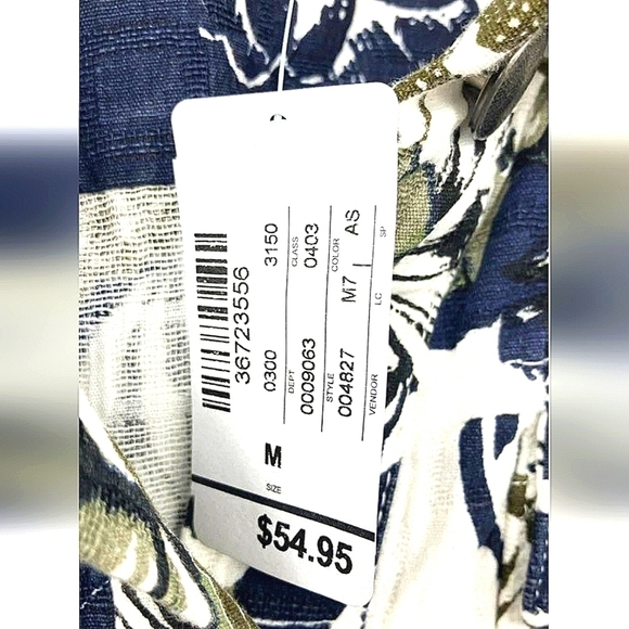 BRAND NEW!!! CHRISTOPHER AND BANKS Floral Print Jacket in Blue and White MED - Picture 7 of 12